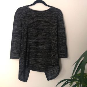 Black and grey open back top, size medium